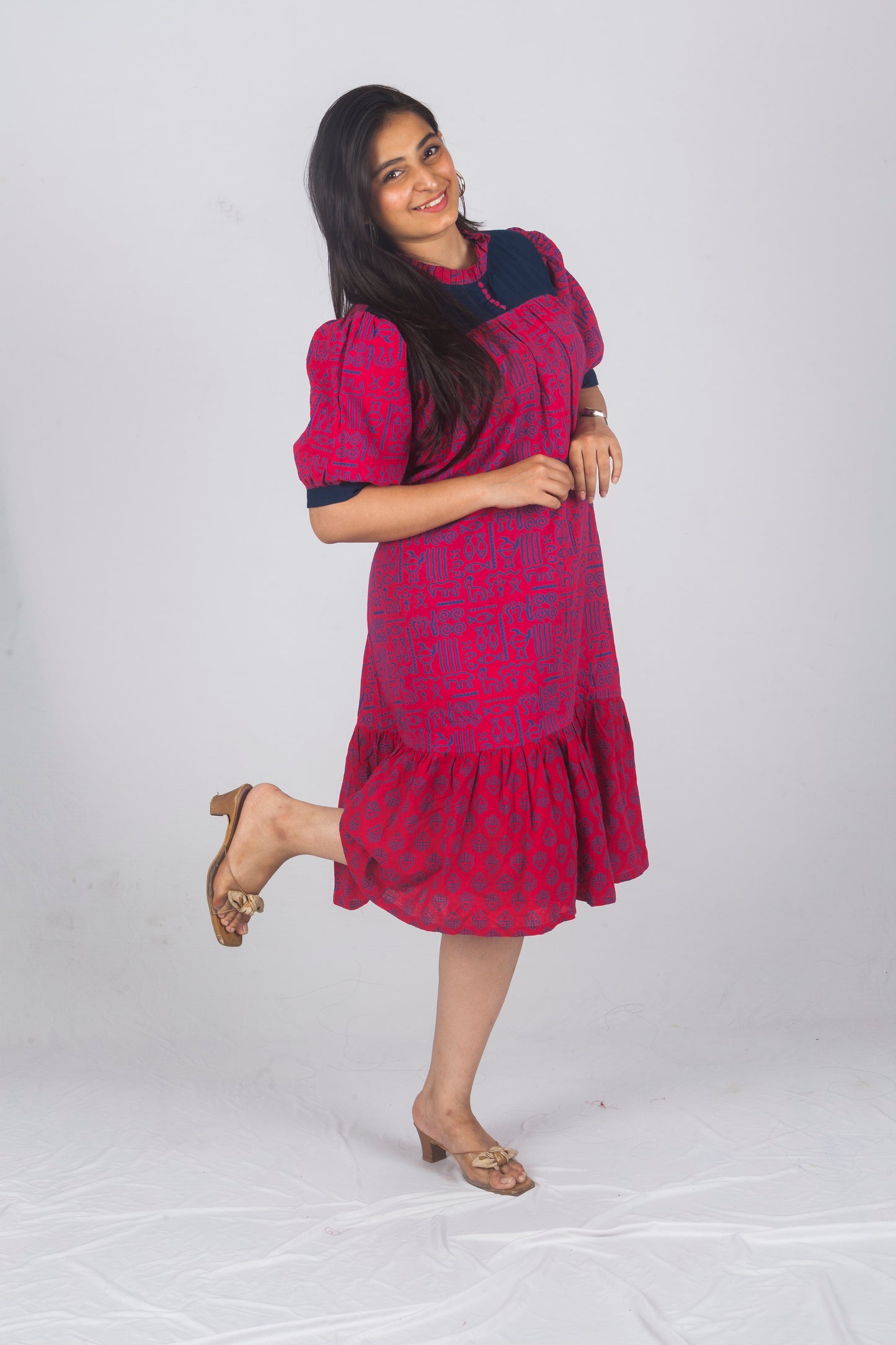 Pink serenity cotton dress