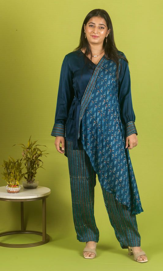 Blue Ajrakh Knot