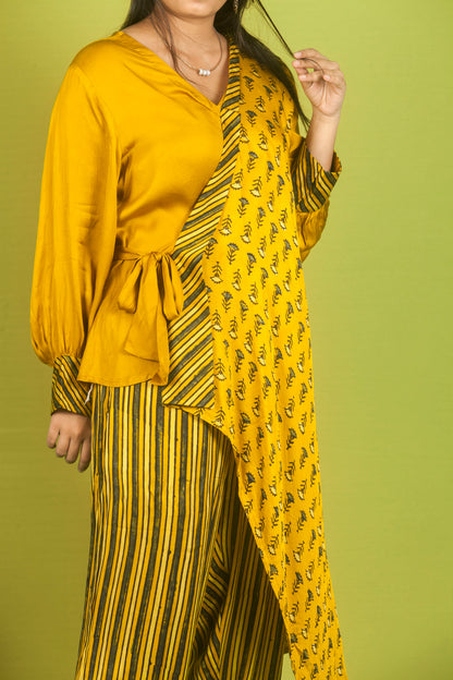 Yellow Ajrakh Knot